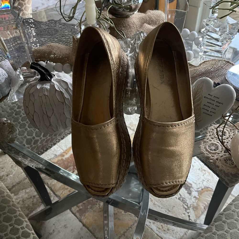 Authentic Prada Gold Sandal